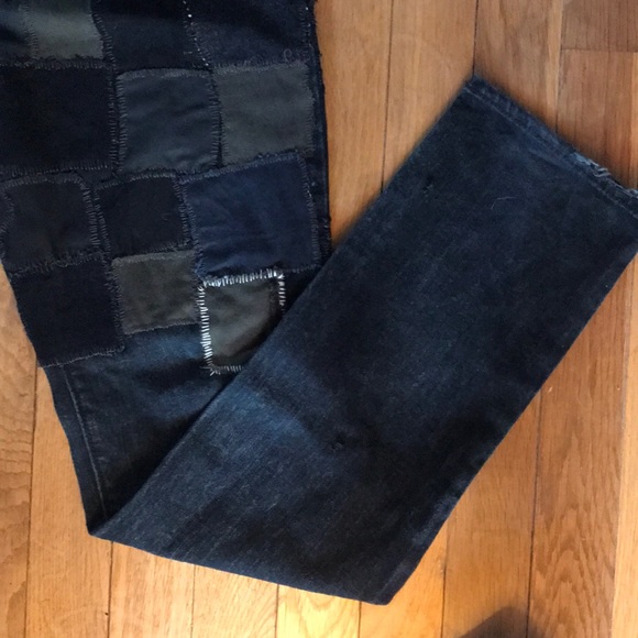 Patchwork Black Pants Jeans - Picture 2 of 2